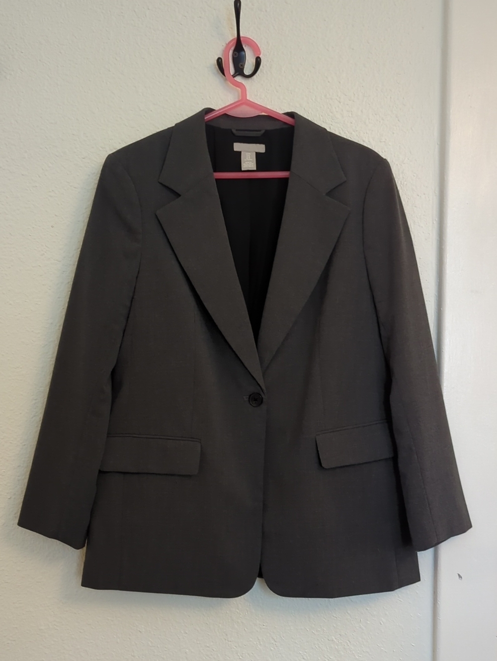 H&M Gray Single Button Blazer